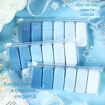 Bandă corectoare pentru elevi – mică, dreptunghiulară, în culori gradient, design drăguț