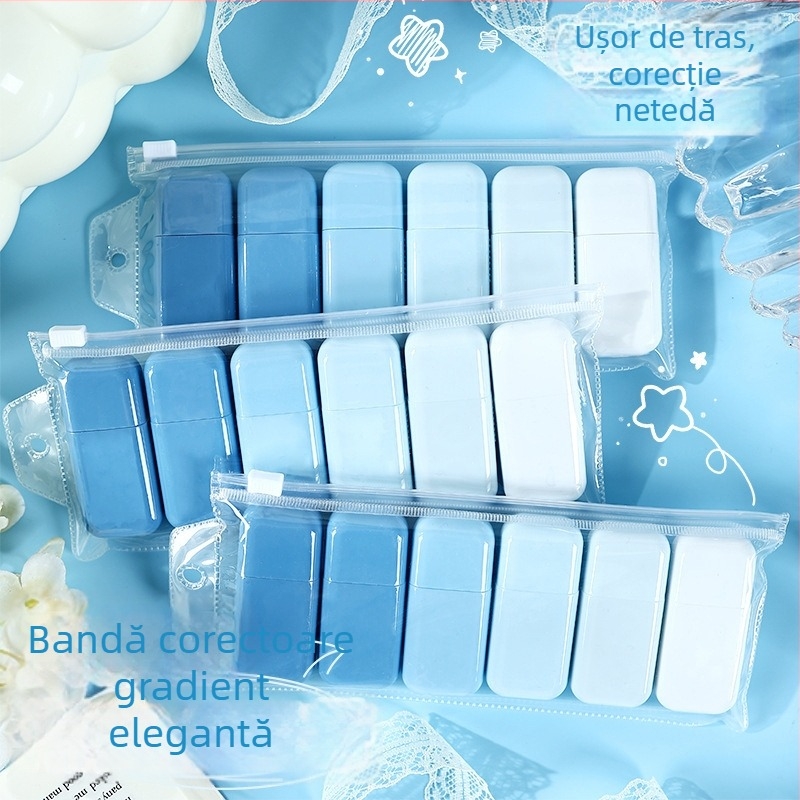 Bandă corectoare pentru elevi – mică, dreptunghiulară, în culori gradient, design drăguț