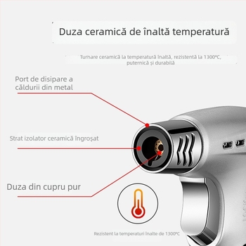 Torță portabilă cu gaz 601, rezistentă la vânt, flacără reglabilă, utilizare multiplă pentru sudură și grătar