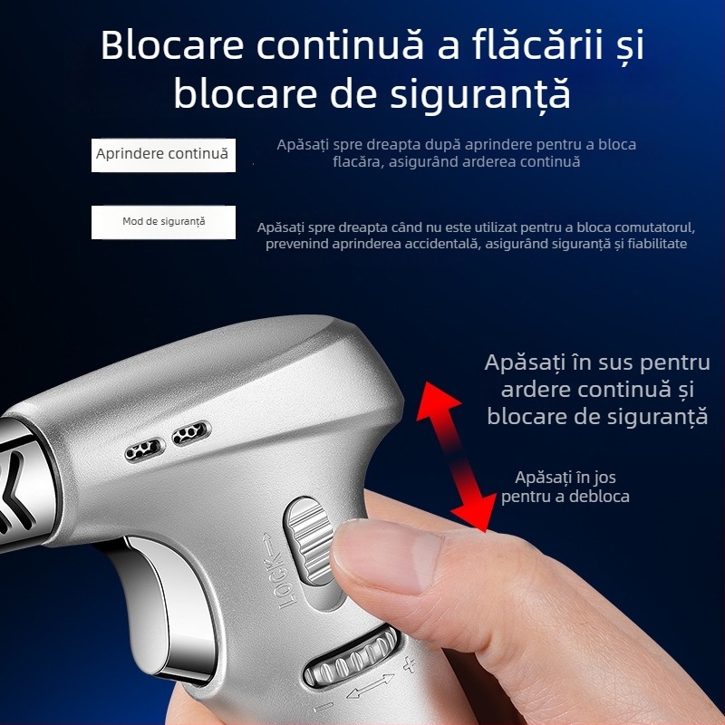 Torță portabilă cu gaz 601, rezistentă la vânt, flacără reglabilă, utilizare multiplă pentru sudură și grătar