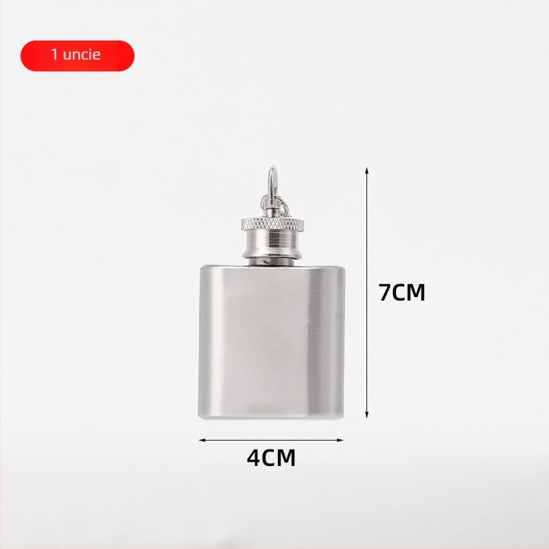 Flască din oțel inoxidabil, 1–10 oz, portabilă pentru exterior, finisaj natural