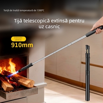 Koofly Aprindător cu flacără albastră, tub telescopic și iluminare COB – potrivit pentru grătar în aer liber și camping