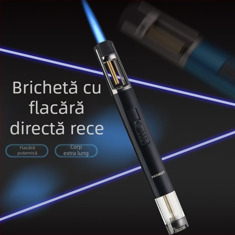 Baicheng Aprinzător cu Flacără Albastră, Rezistent la Vânt — pentru Țigări, Grătar, Coacere, Moxibustie și Sudură Stil Stilou