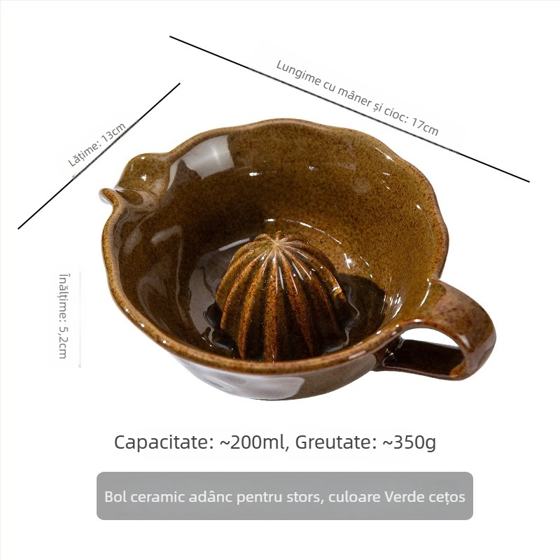 Storcător manual de lămâie, ceramic, pentru jumătăți de grapefruit și portocale, ustensilă de bucătărie, bol pentru hrana bebelușilor