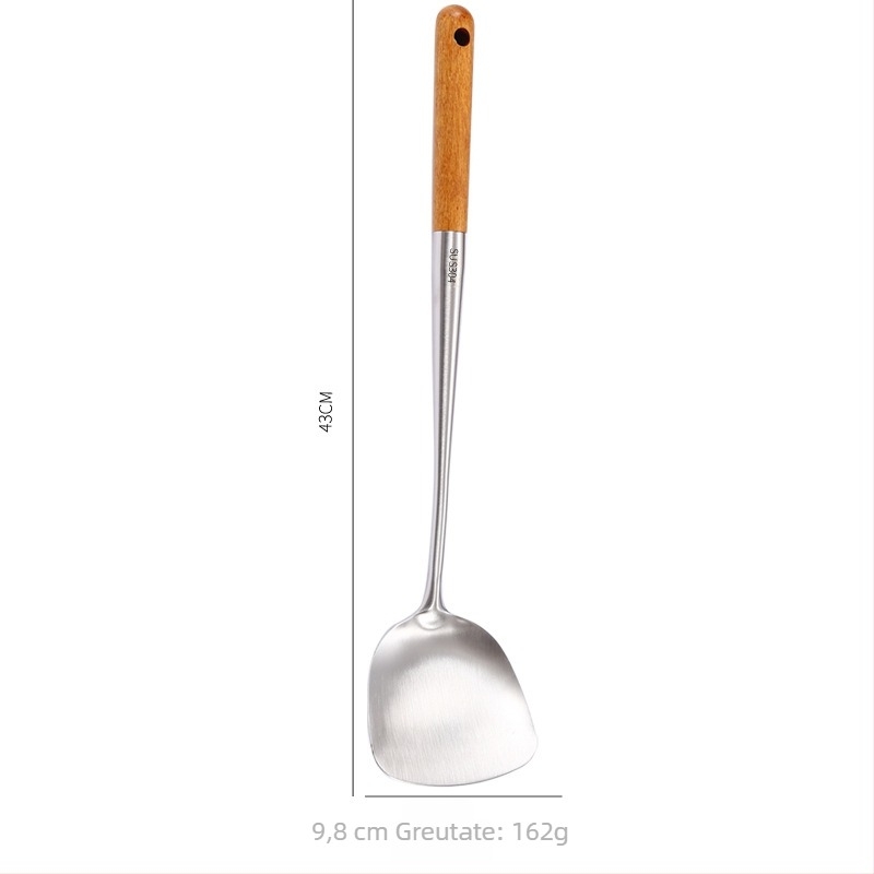 Spatulă din oțel inoxidabil 304 extinsă, set de ustensile de bucătărie, mare, rezistentă la temperaturi înalte