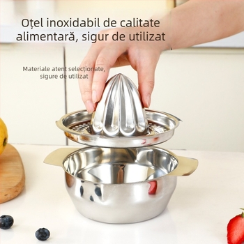 Storcător manual de citrice din oțel inoxidabil 201, portabil, pentru uz casnic, lămâi și portocale