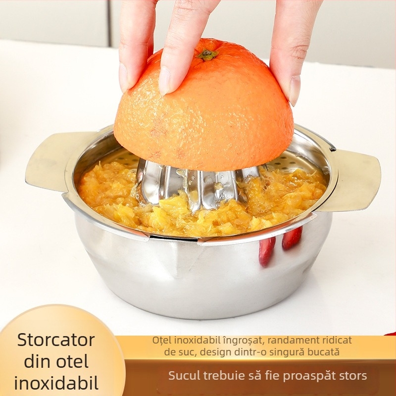 Storcător manual de citrice din oțel inoxidabil 201, portabil, pentru uz casnic, lămâi și portocale