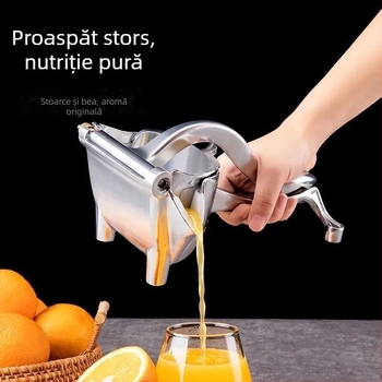 Storcător de suc manual pentru uz casnic, storcător manual și multifuncțional pentru fructe, model portocaliu