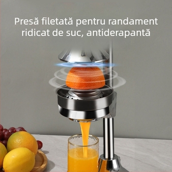 Aparat de stoarcere manual pentru tarabe — utilizare comercială, oțel inoxidabil 304, pentru suc de lămâie și portocale