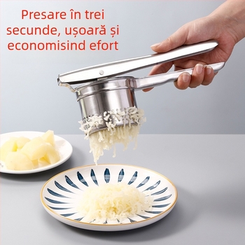 Storcător manual din oțel inoxidabil, 3 în 1: presă pentru lămâi, zdrobitor de cartofi și storcător