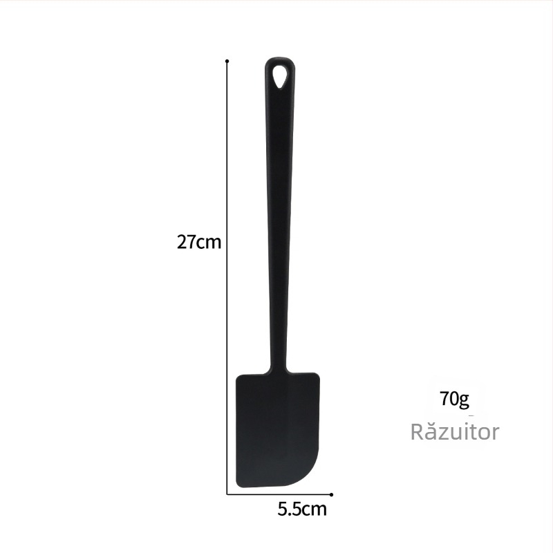 Set de ustensile de bucătărie cu acoperire din silicon pe fontă – spatulă, lingură pentru prăjit și lingură de supă; neaderent, anti-derapare, rezistent la temperaturi înalte.