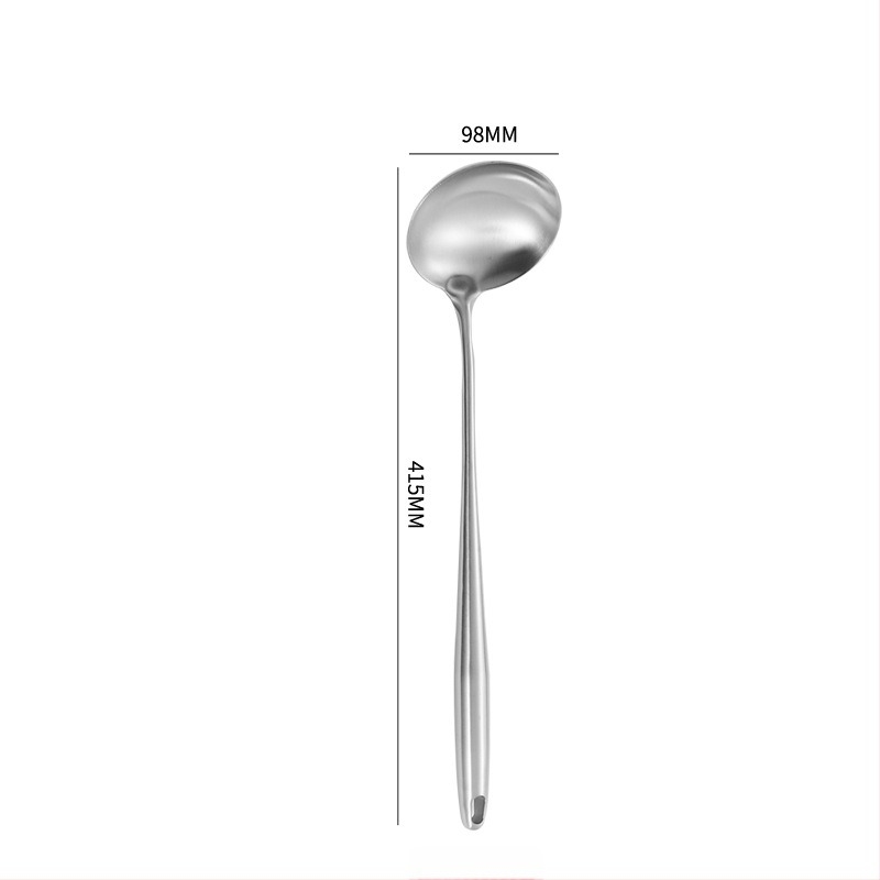 Spatulă din oțel inoxidabil 304, mâner lung, pentru gătit casnic, construcție monobloc, rezistentă la căldură, antiaderentă
