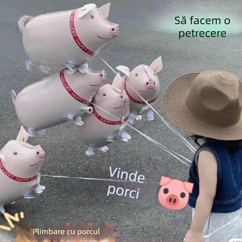 Balon purcel care merge pentru fotografii, decor de ziua de naștere