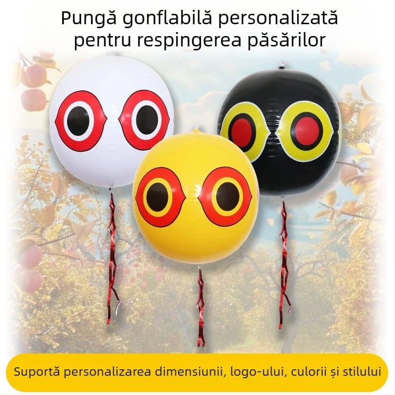 Baloni gonflabili personalizabili pentru îndepărtarea păsărilor, de 16 inch, pentru ferme și livezi, cu logo personalizabil, dimensiuni, culori și stiluri