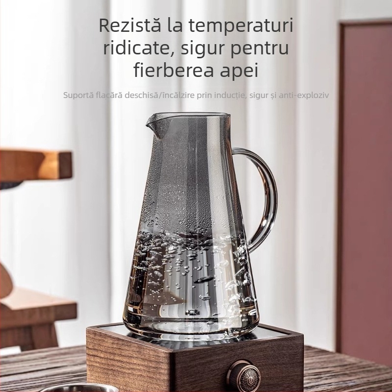 Carafă din sticlă pentru apă rece, rezistentă la temperaturi înalte, din sticlă borosilicat, cu capacitate mare, pentru uz casnic, pentru prepararea ceaiului, păstrarea apei și a sucului.
