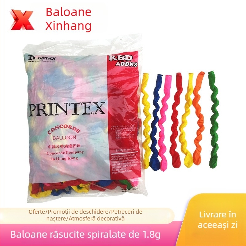 Balon spiralat din latex, 18 inch, întărit, 1,8 g, pentru KTV