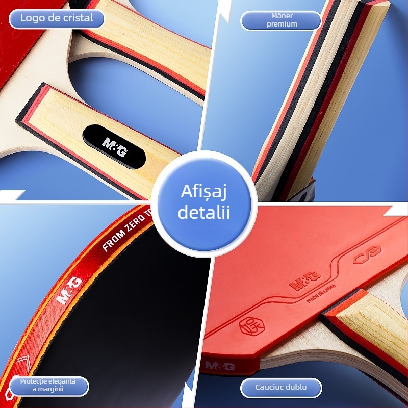 Set de tenis de masă Morning Light pentru copii și adulți cu două prinderi AST09316