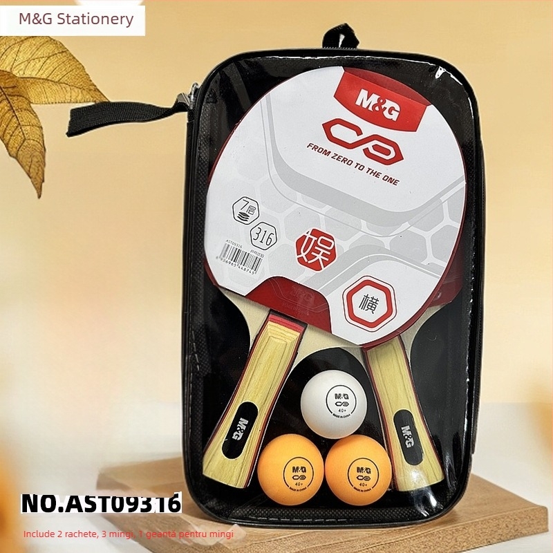 Set de tenis de masă Morning Light pentru copii și adulți cu două prinderi AST09316