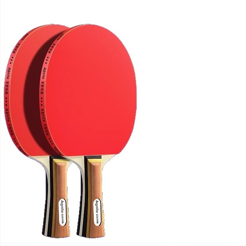 Set de tenis de masă Deli – două rachete pentru elevi de școala primară, antrenament pentru începători, nivel profesional, rachete din lemn masiv cu trei stele