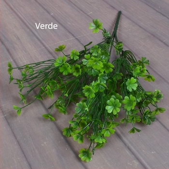 Buchet de plante artificiale cu trifoi cu șapte foi pentru grădiniță și decor comercial