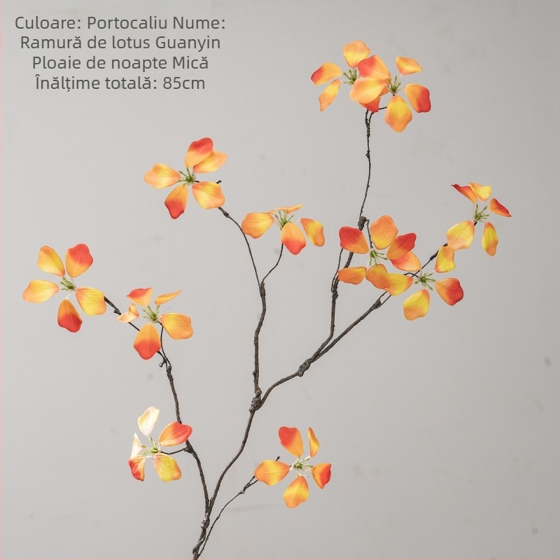 Guanyin lotus ramură, floare artificială pentru decorul casei și nunți, stil INS MW16302