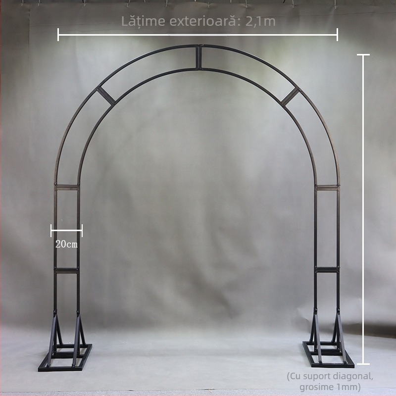 Arc de nuntă din fier forjat pentru fundalul scenei și decorul sălii, suport pentru flori, personalizare