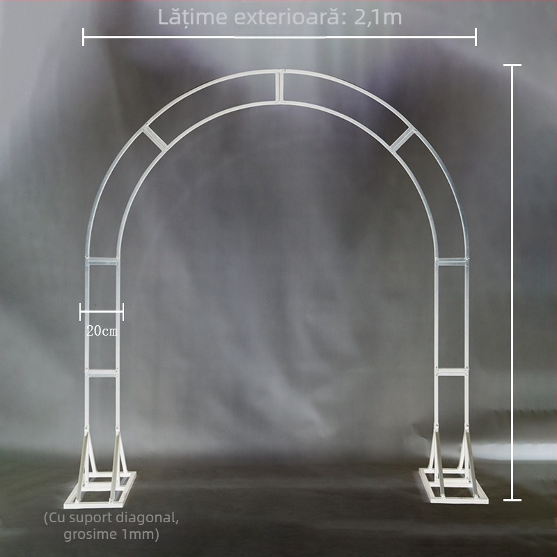 Arc de nuntă din fier forjat pentru fundalul scenei și decorul sălii, suport pentru flori, personalizare