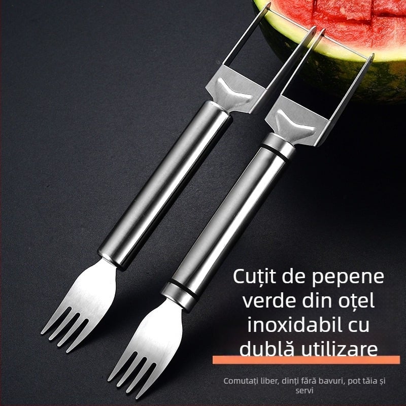 Divizor de fructe din oțel inoxidabil și tăietor pentru pepeni — unealtă versatilă pentru tăiere cuburi