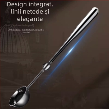 304 oțel inoxidabil – aparat pentru formarea bilelor de fructe, lingură pentru pepene, cuțit pentru sculptare de fructe și separator pentru platou