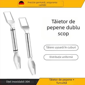 Cuțit din oțel inoxidabil, dual pentru pepene și divizor de fructe