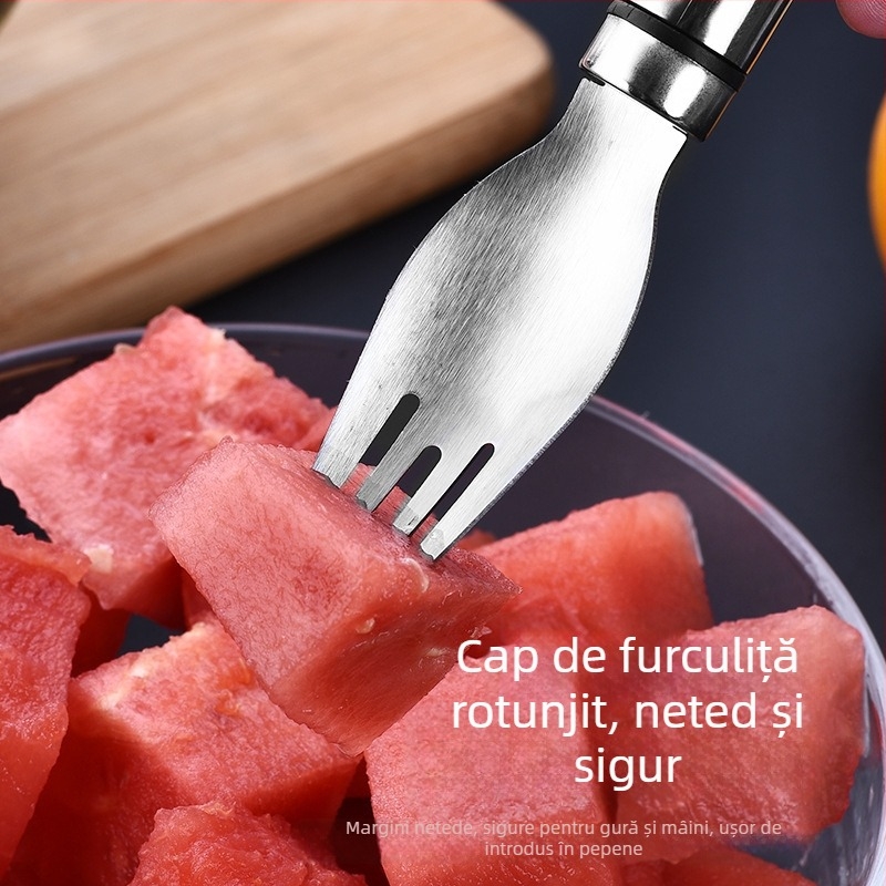 Cuțit din oțel inoxidabil, dual pentru pepene și divizor de fructe