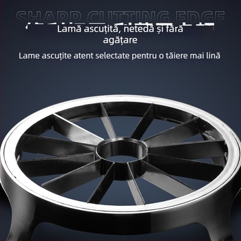 Tăietor de fructe din oțel inoxidabil, multifuncțional, cu eliminator de cotor, pentru mere și pepene