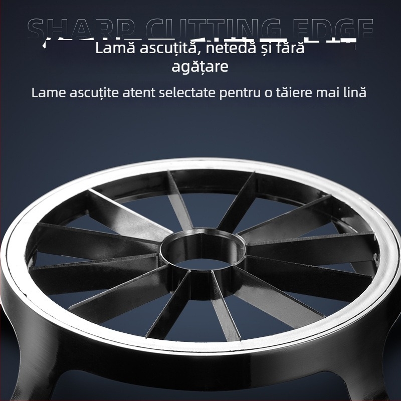 Tăietor de fructe din oțel inoxidabil, multifuncțional, cu eliminator de cotor, pentru mere și pepene