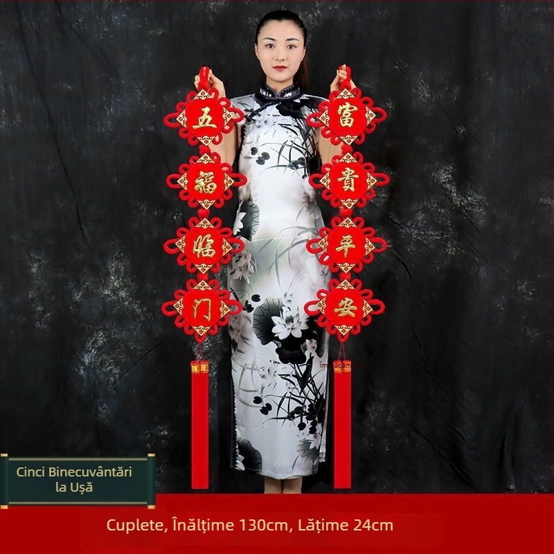 Pandantiv din nod chinezesc pentru living, decor de lux, realizat manual, pentru hol și fundalul televizorului