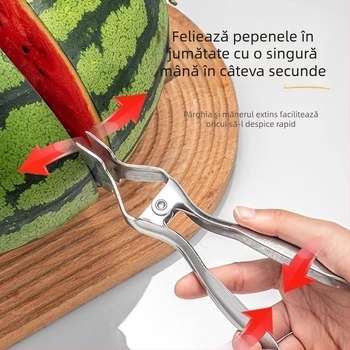 Unealtă din oțel inoxidabil pentru despărțirea pepenilor în jumătate, divizor pentru fructe