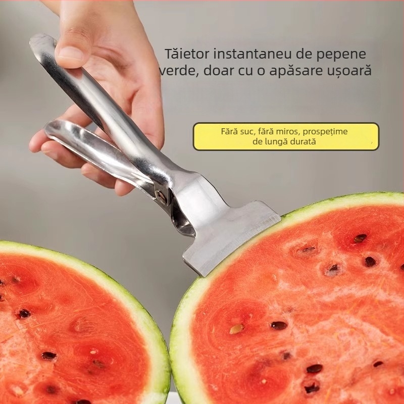 Unealtă din oțel inoxidabil pentru despărțirea pepenilor în jumătate, divizor pentru fructe
