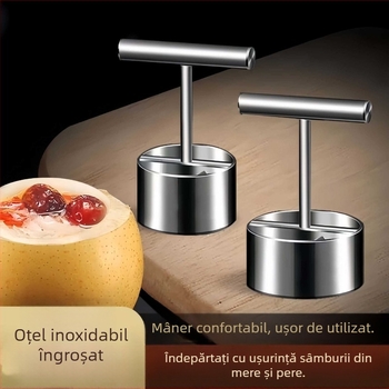 Descoretor de fructe din oțel inoxidabil pentru mere și pere, divizor de fructe, ustensilă de bucătărie
