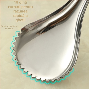 Lingură din oțel inoxidabil cu separator de pulpă pentru gheață rasă și înghețată — lingură manuală multifuncțională