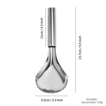 Lingură din oțel inoxidabil cu separator de pulpă pentru gheață rasă și înghețată — lingură manuală multifuncțională