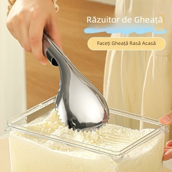 Lingură din oțel inoxidabil cu separator de pulpă pentru gheață rasă și înghețată — lingură manuală multifuncțională