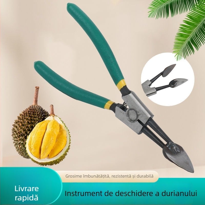 Set cuțite durian cu deschizător de coajă – unelte de deschidere durian, clips, lopățică și altele