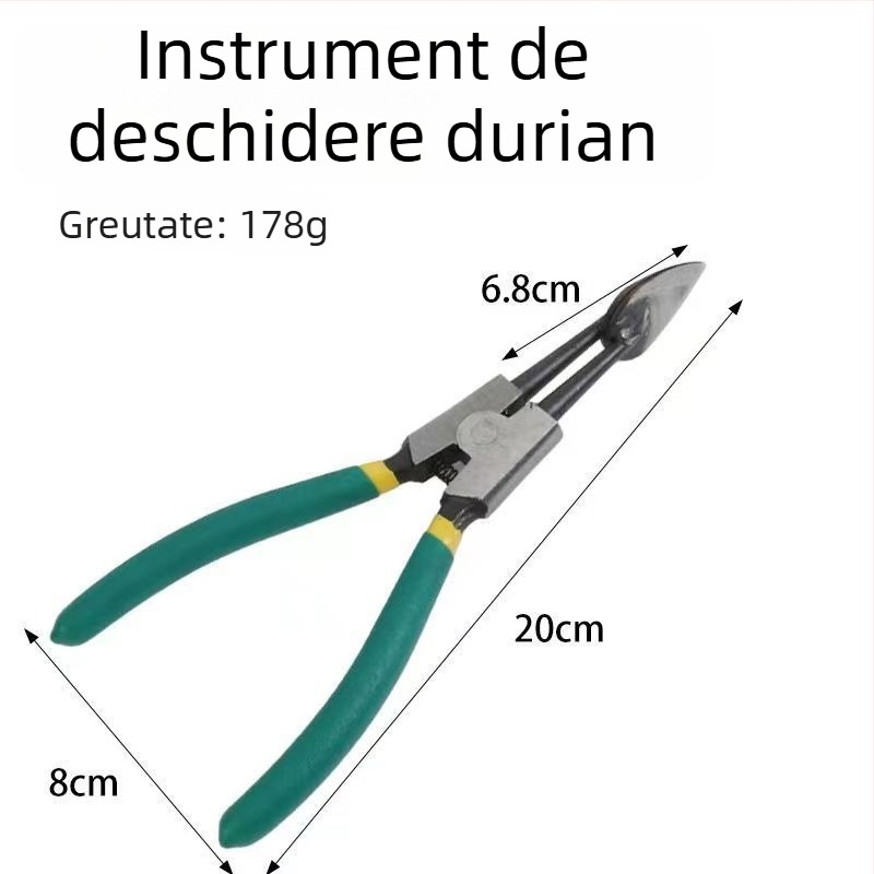 Set cuțite durian cu deschizător de coajă – unelte de deschidere durian, clips, lopățică și altele