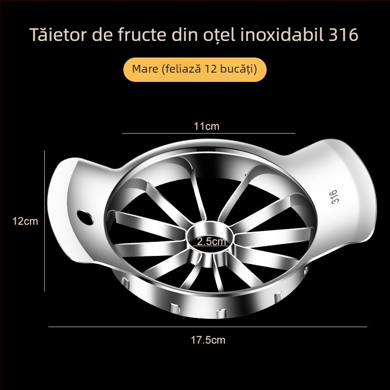 316 oțel inoxidabil – instrument pentru eliminarea cotorului fructelor și tăierea pentru pere și mere