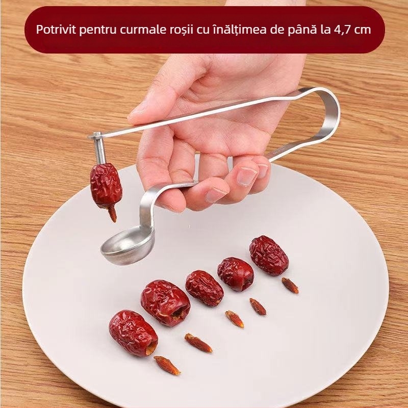 Îndepărtător de sâmburi din oțel inoxidabil pentru fructe – uz casnic