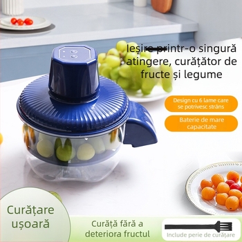 Curățător electric automat pentru fructe și legume, potrivit pentru struguri și usturoi