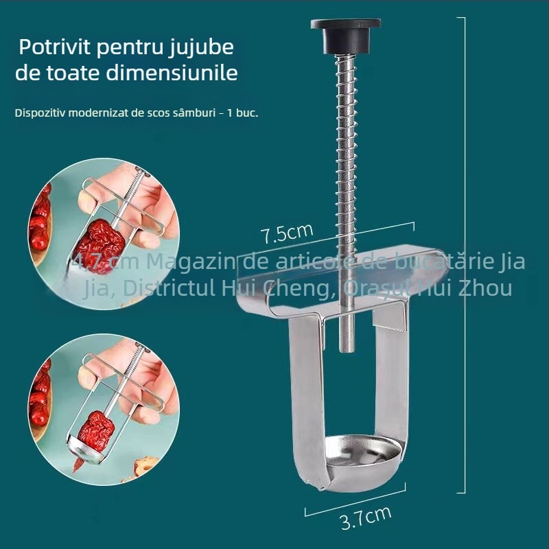 304 oțel inoxidabil — instrument pentru scoaterea sâmburilor din jujube și cireșe, ustensilă de bucătărie