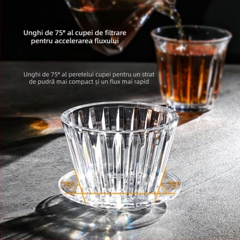 B75 Cake Filtru pentru Cafea – Turnare Manuală, Fund Plat, Pâlnie de Filtrare