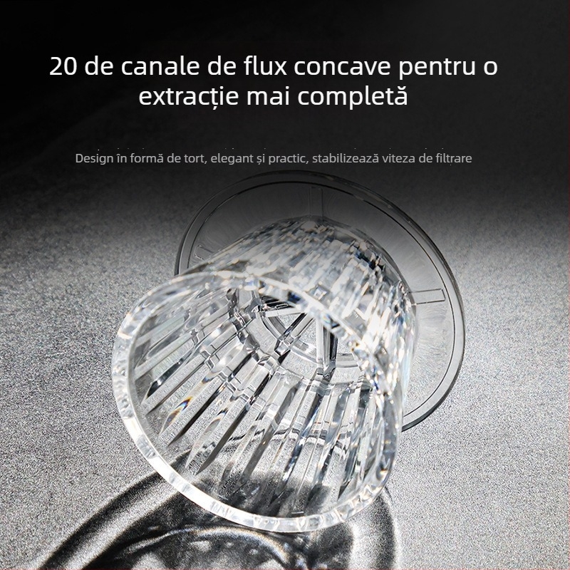 B75 Cake Filtru pentru Cafea – Turnare Manuală, Fund Plat, Pâlnie de Filtrare
