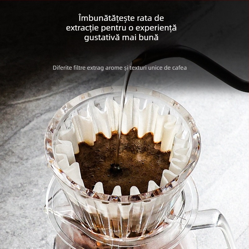 B75 Cake Filtru pentru Cafea – Turnare Manuală, Fund Plat, Pâlnie de Filtrare