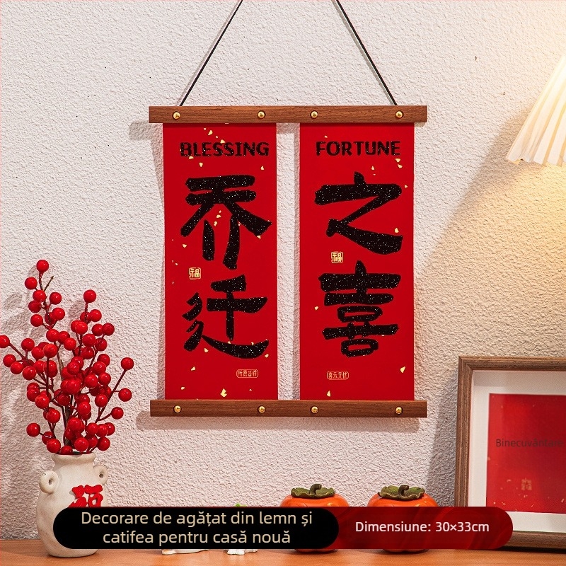 Pandantiv chinezesc cu nod pentru living, simbol roșu de binecuvântare, pentru Anul Nou, pace și bucurie, decor pentru casa nouă